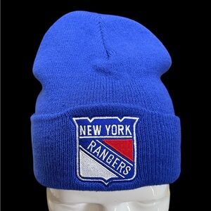 New York Rangers Cuffed Knit Beanie Toque Winter Hat - Royal Blue